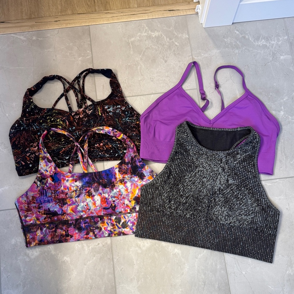 Lululemon 4 Colorful Sports Bra Lot